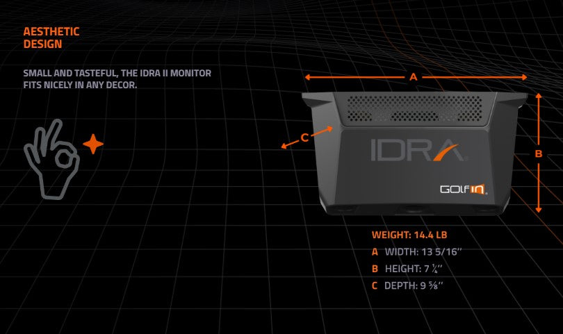 IDRA II AI High-Speed Launch Monitor by GolfIn