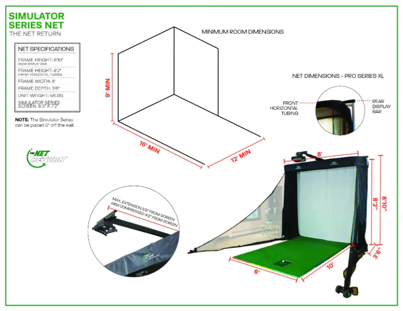 Simulator Bay 8 | The Net Return Golf Training Aid — Indoor Golf Pros